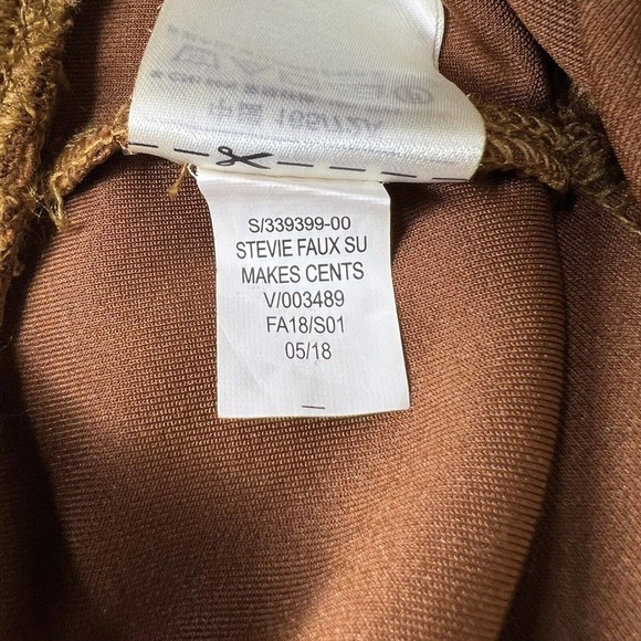 Old Navy STEVIE Caramel Brown Faux Suede Stretchy Pull On Leggings Sz M - Picture 8 of 13